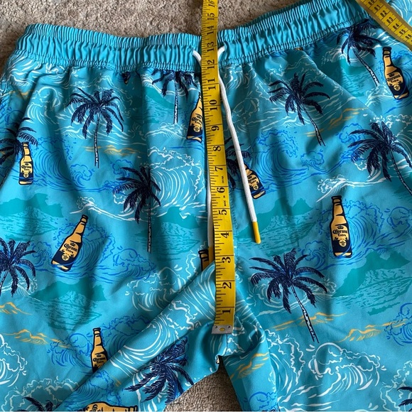 Corona Swim Shorts Swimming Board Shorts Palm Trees Beer Lined Blue: 2XL 44/46 - Picture 4 of 6
